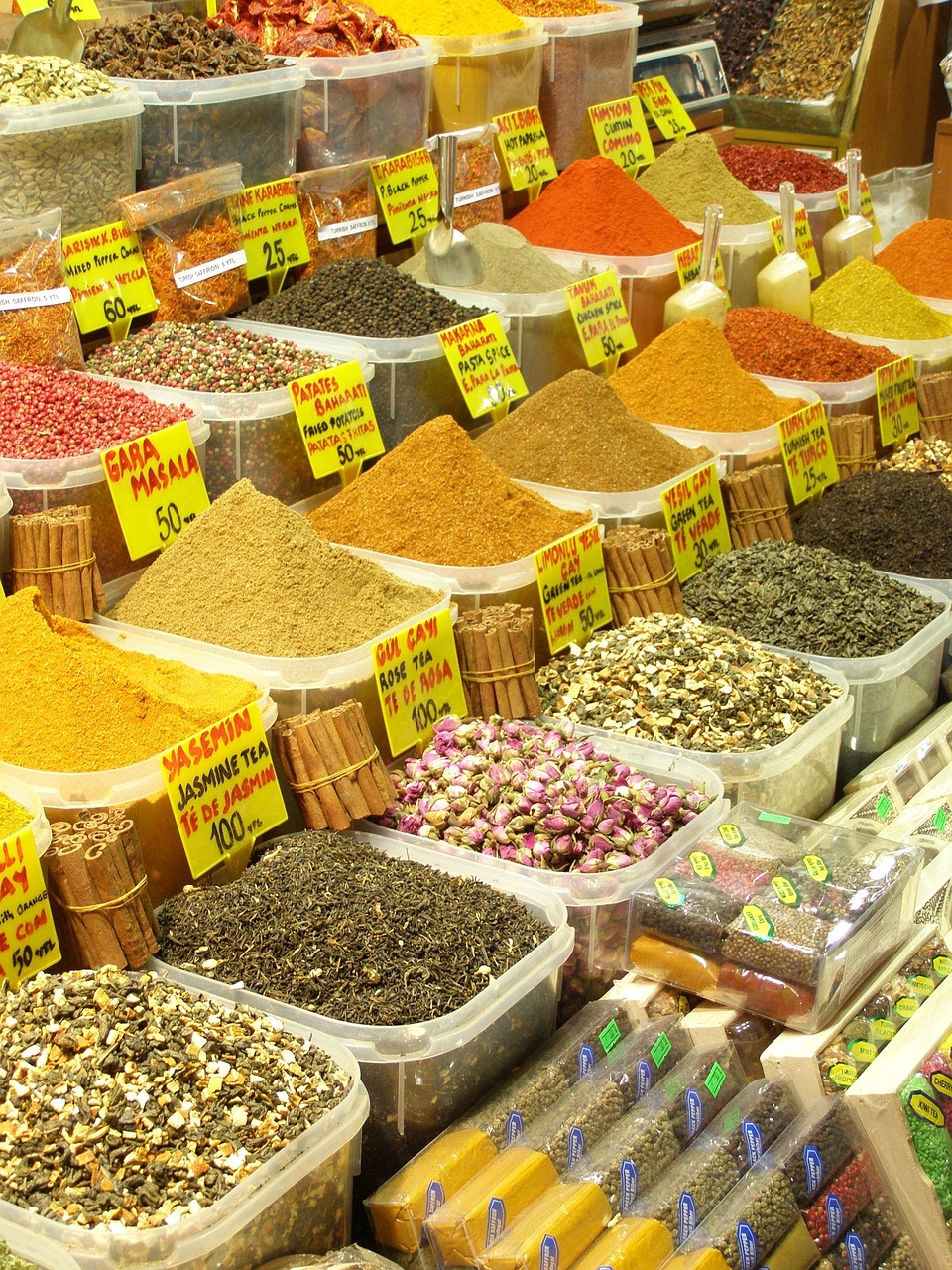 spices market bazaar free photo