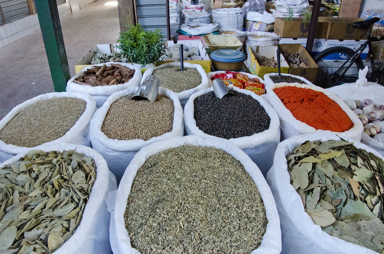spices seasonings market free photo