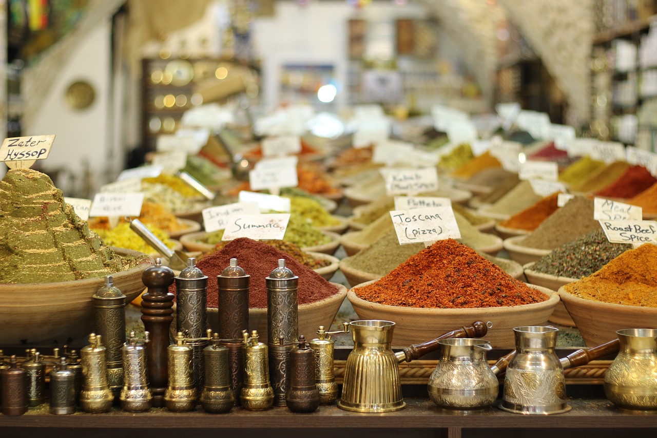 spices  shop  market free photo