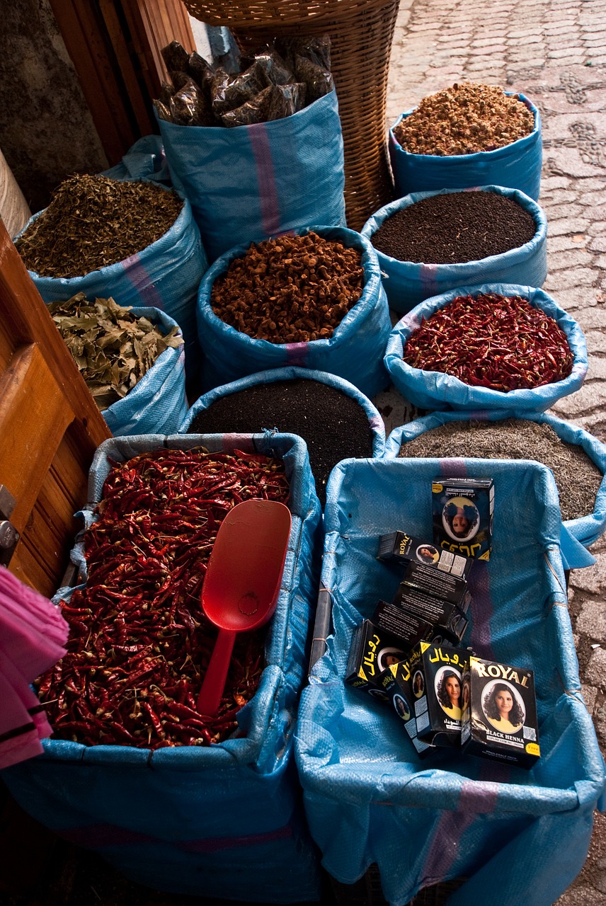 spices morocco blue free photo