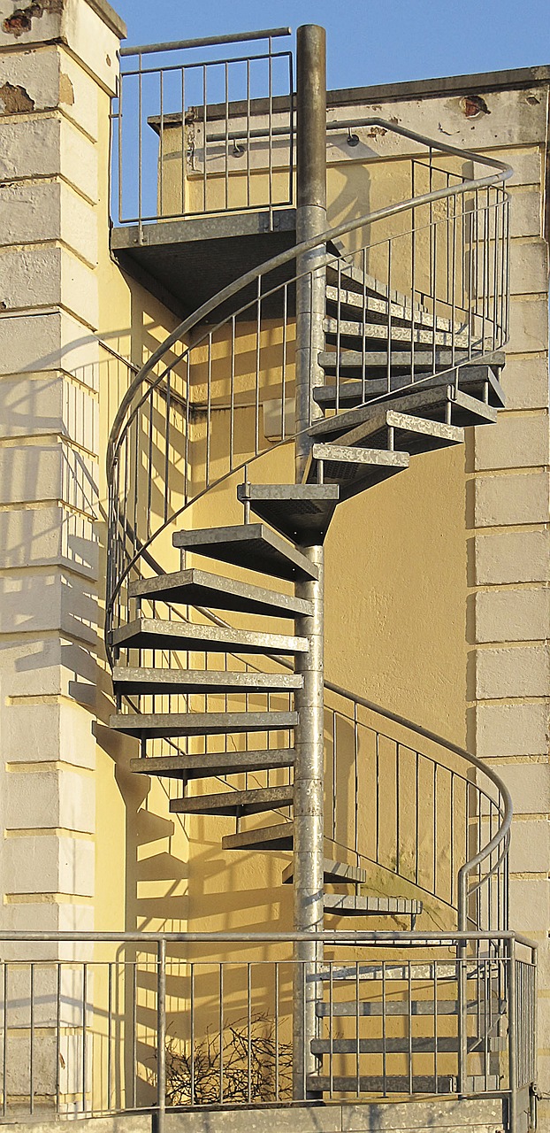 spindle staircase external staircase spiral staircase free photo