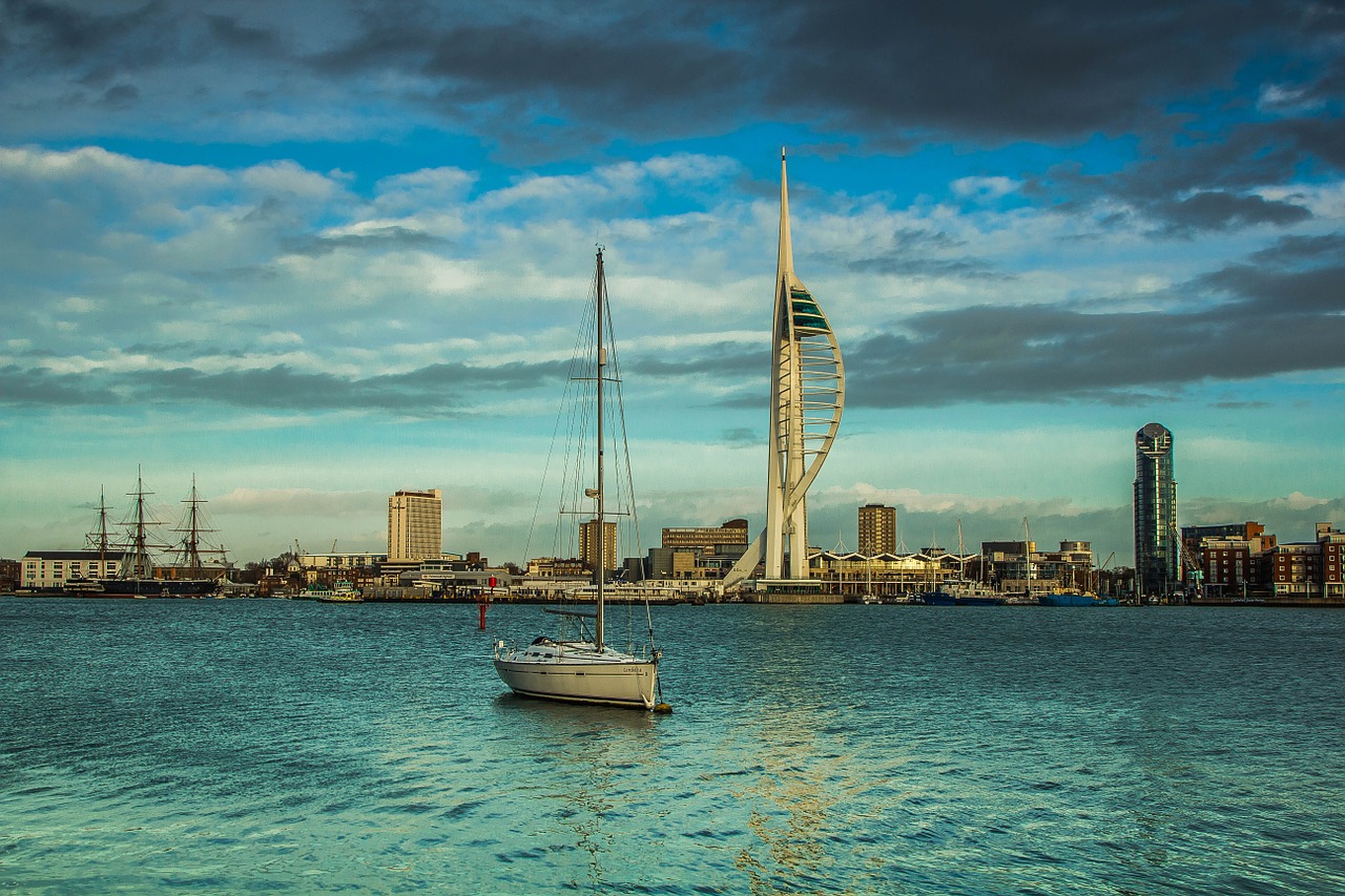 spinnaker tower of the sea tower free photo