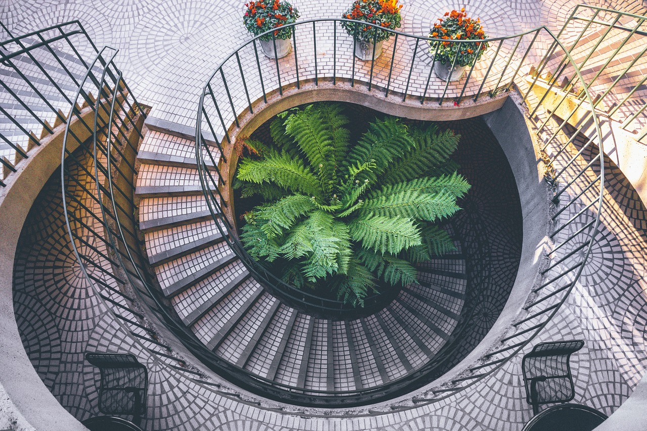 spiral staircase architecture free photo