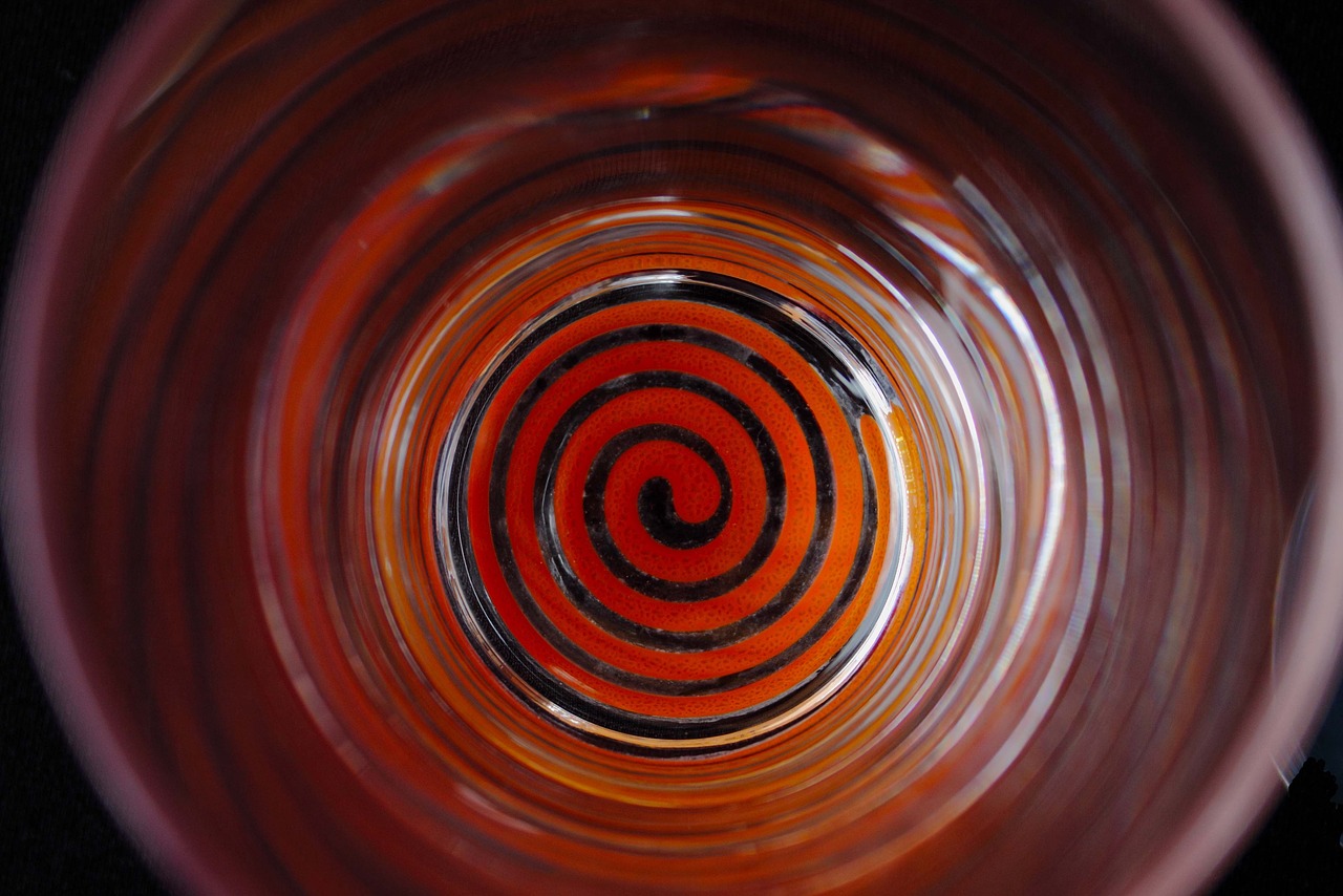 spiral orange circles free photo