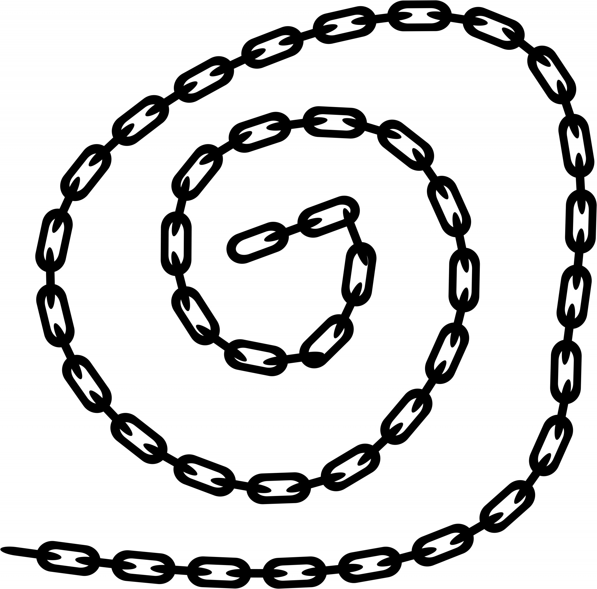 spiral chain black free photo