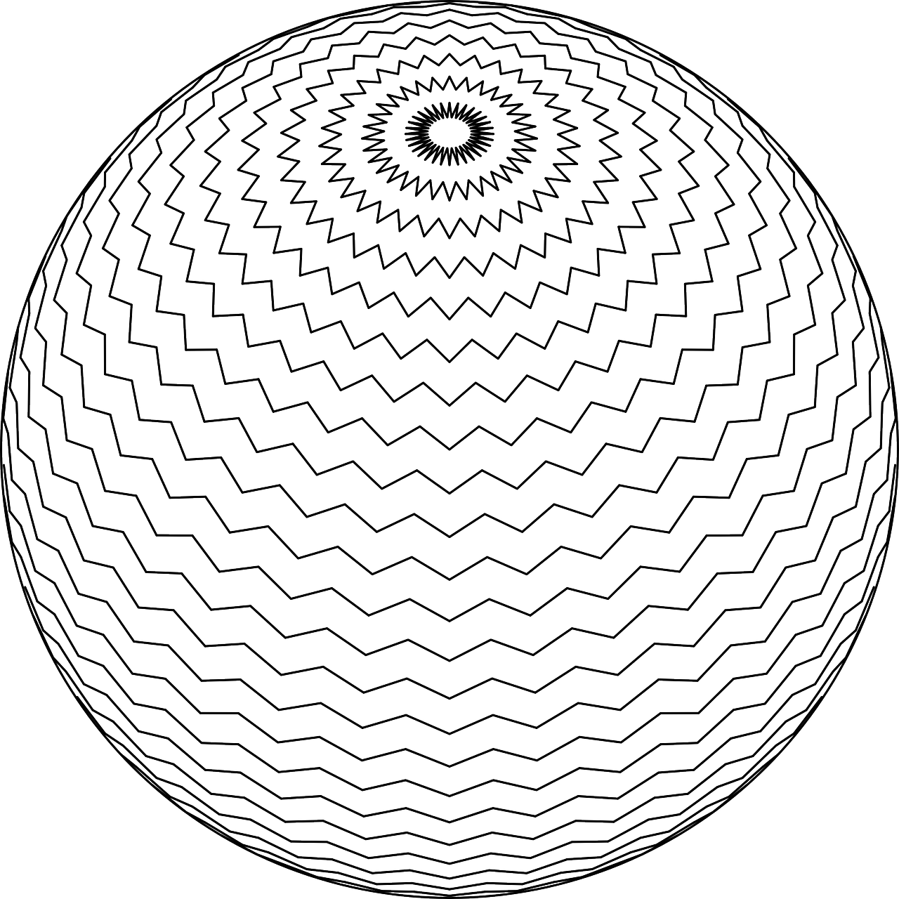 spiral sphere line art free photo