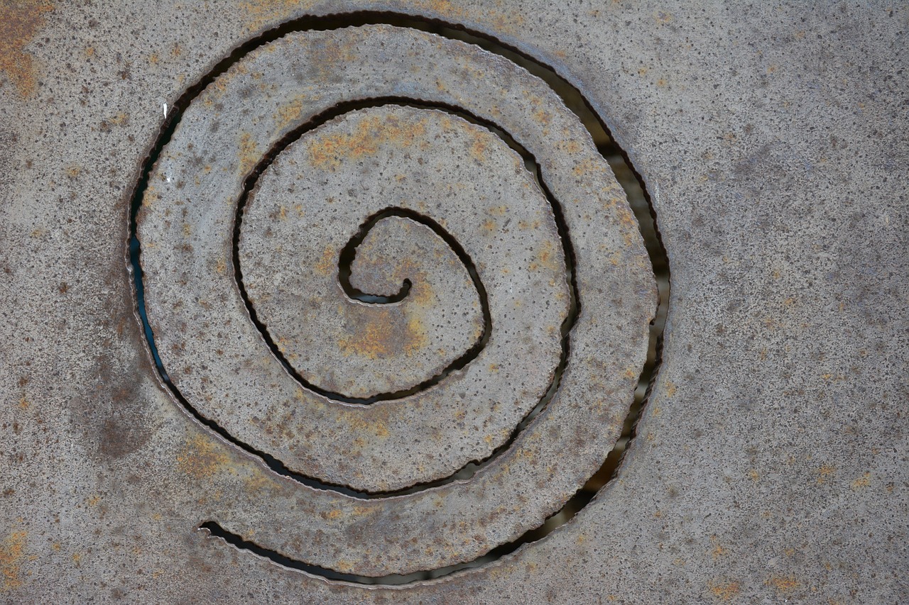 spiral  metal  pattern free photo