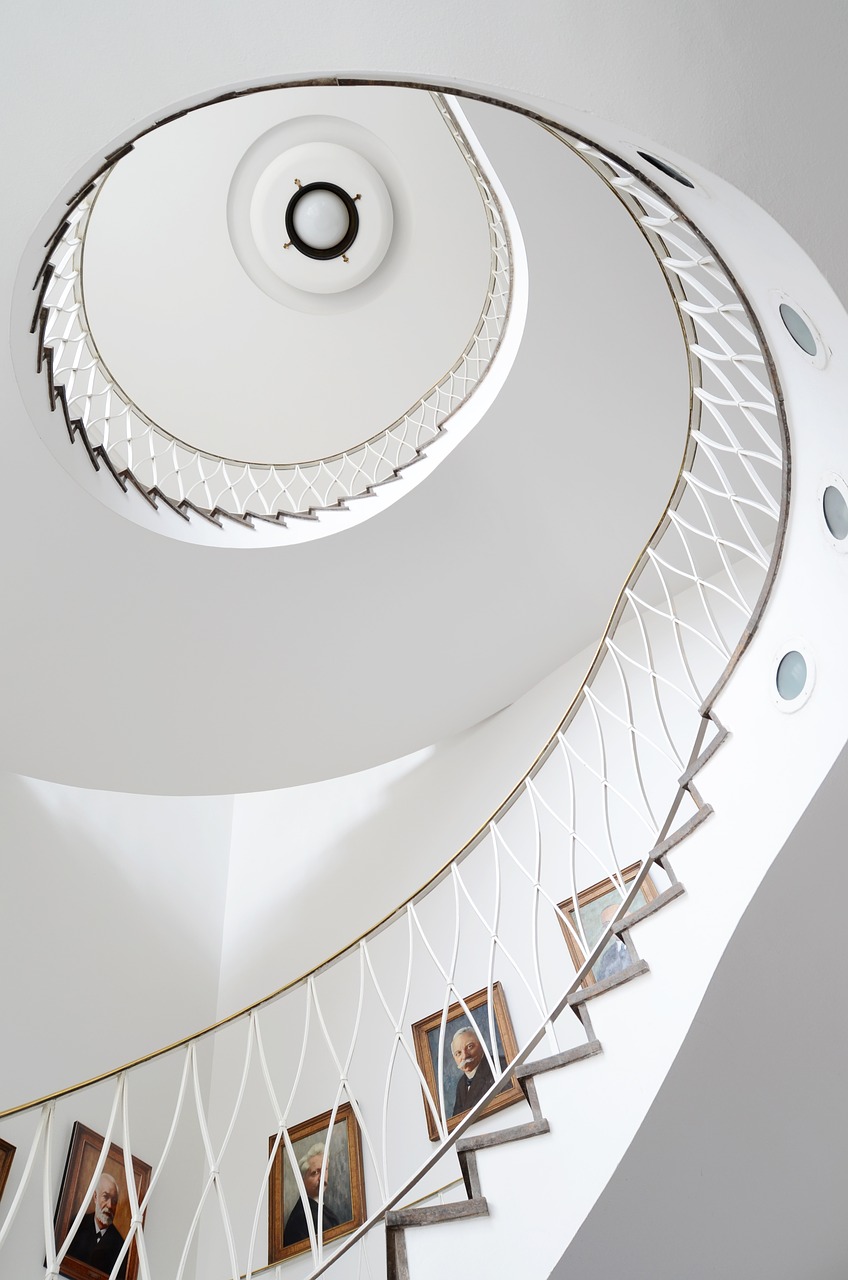 spiral  architecture  stairs free photo