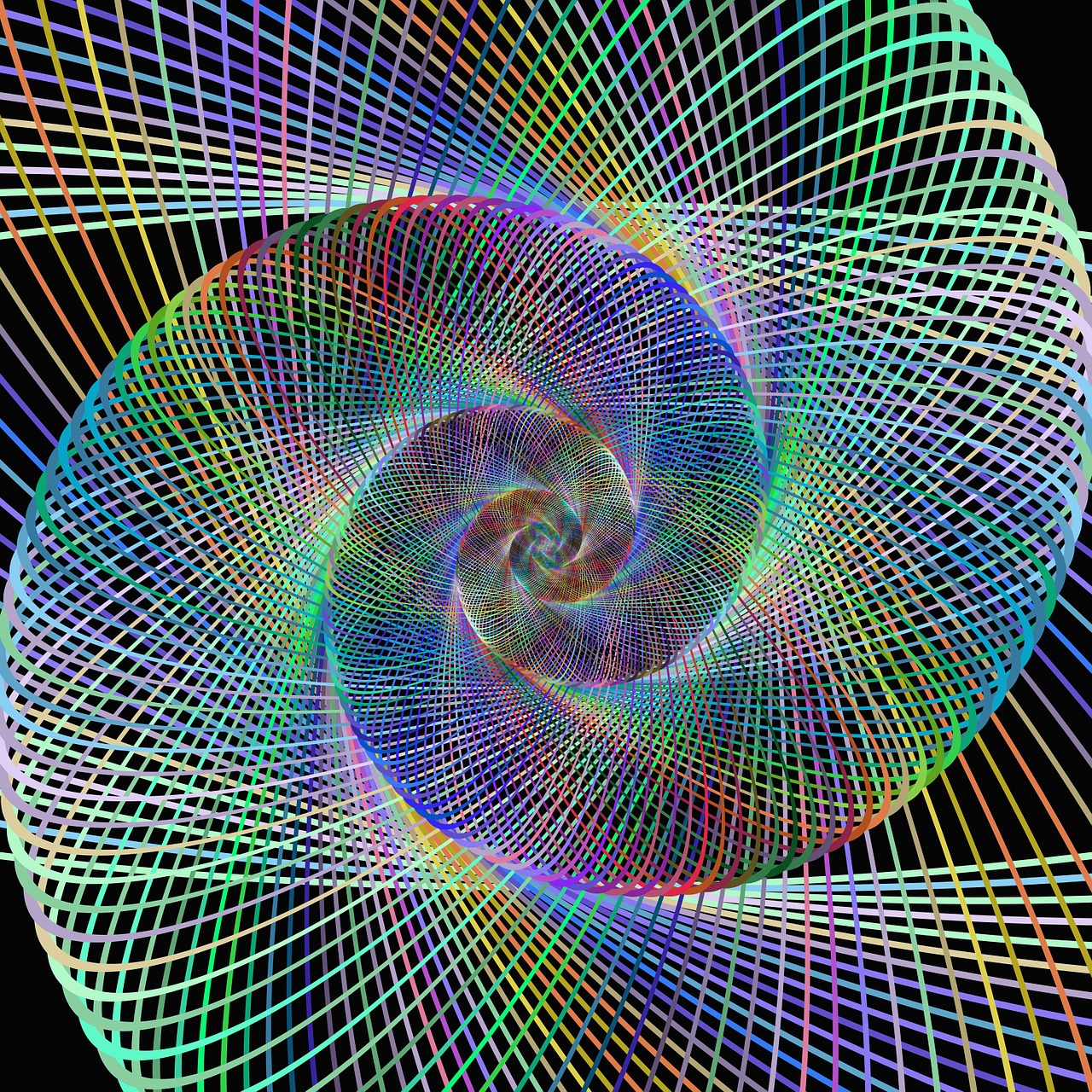 spiral fractal wired free photo