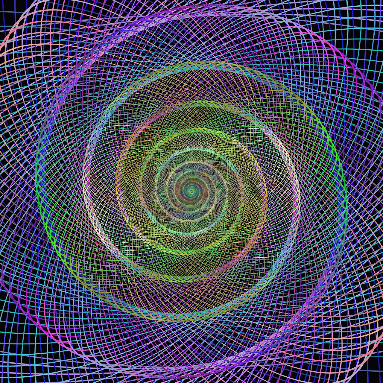 spiral fractal digital free photo