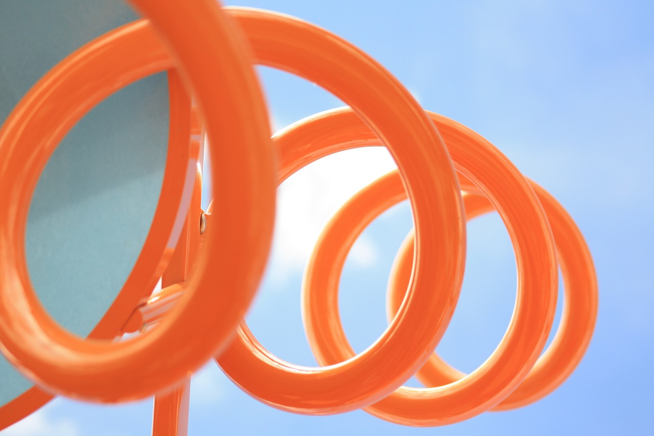 spiral orange pattern free photo