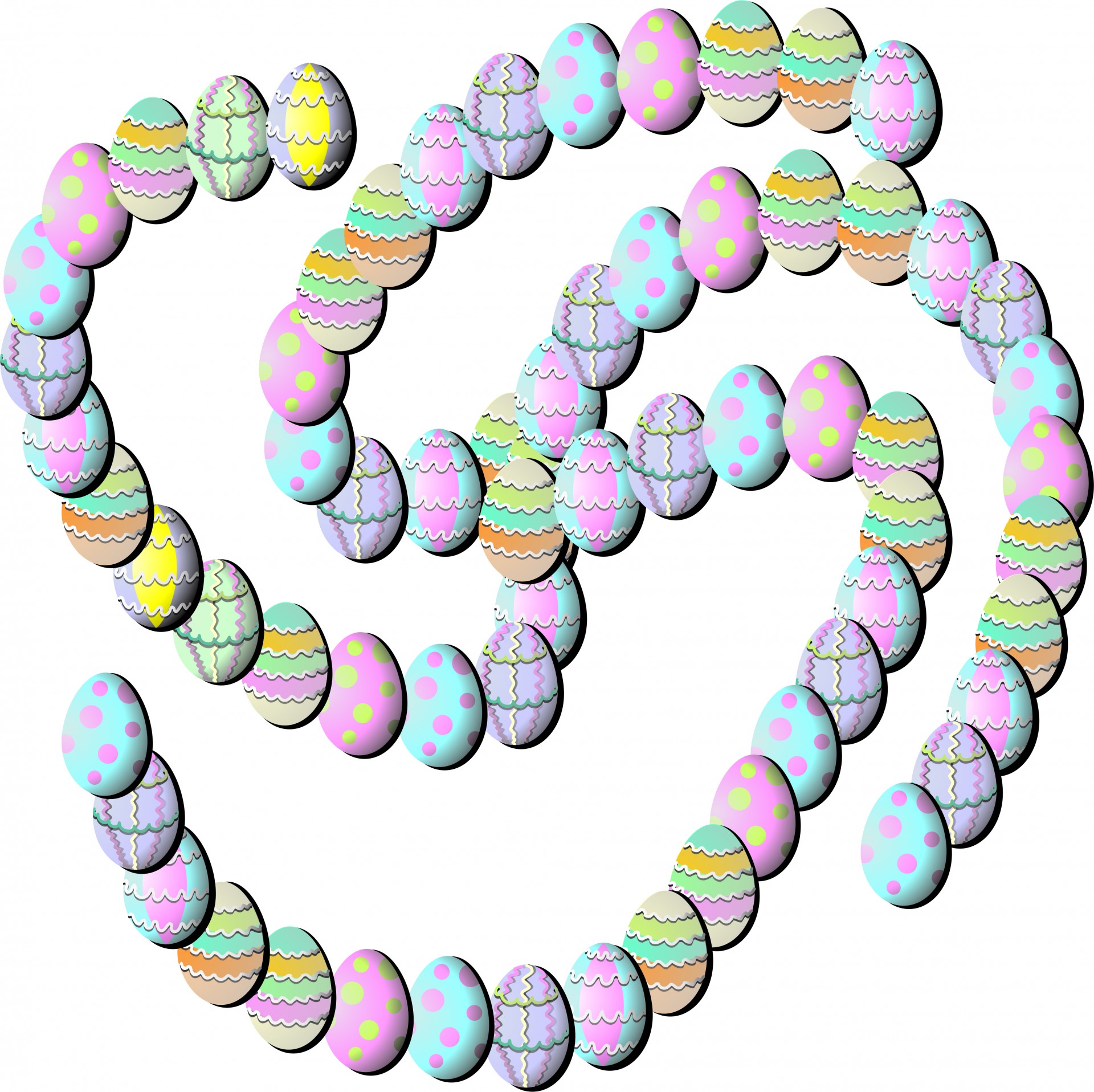 color spiral eggs free photo