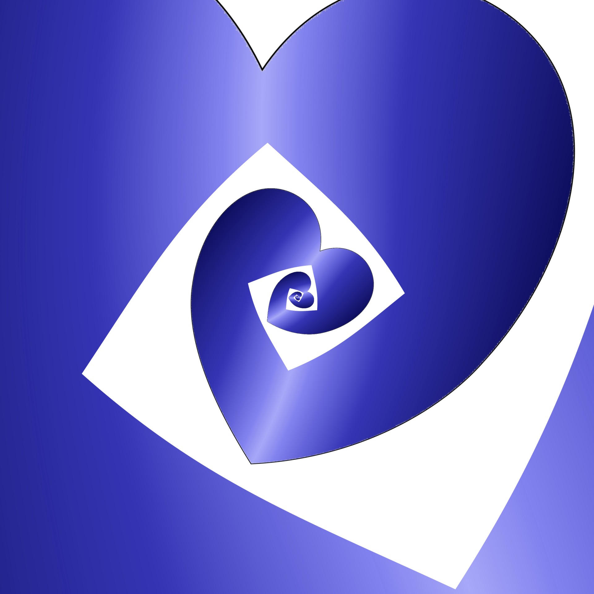 blue heart love free photo