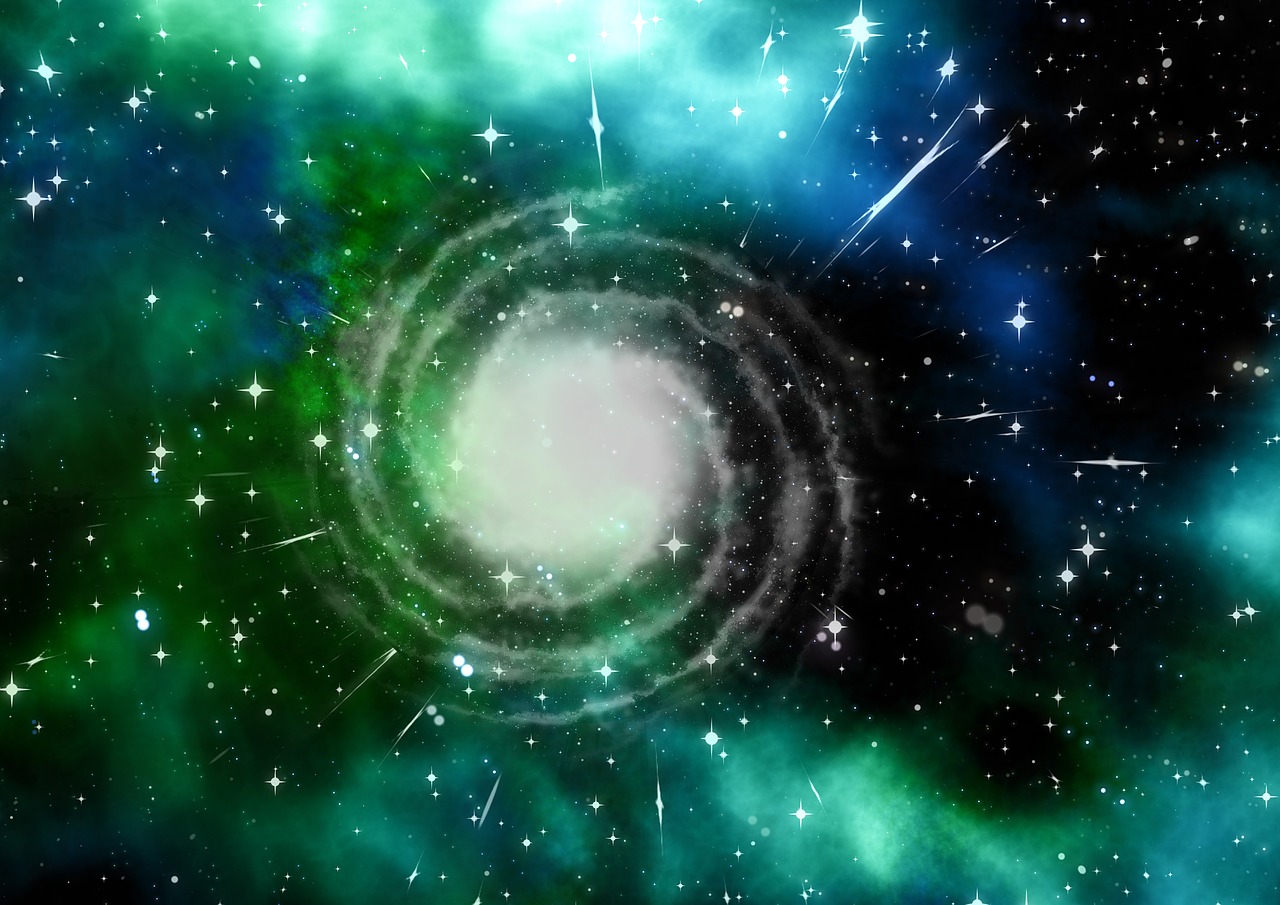 spiral nebula starry sky space free photo