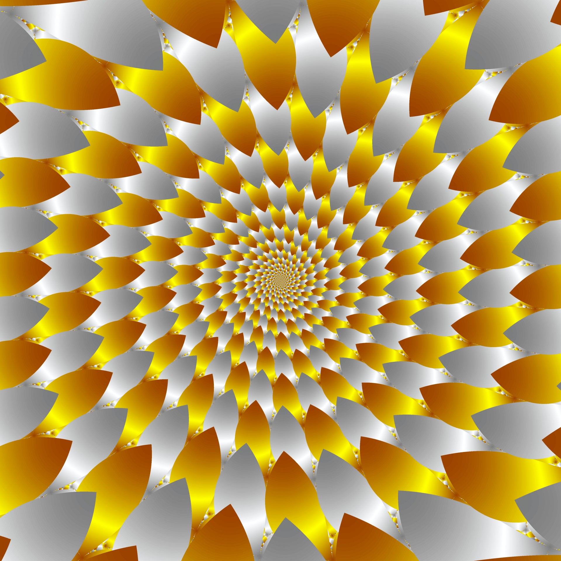 fractal spiral gold free photo