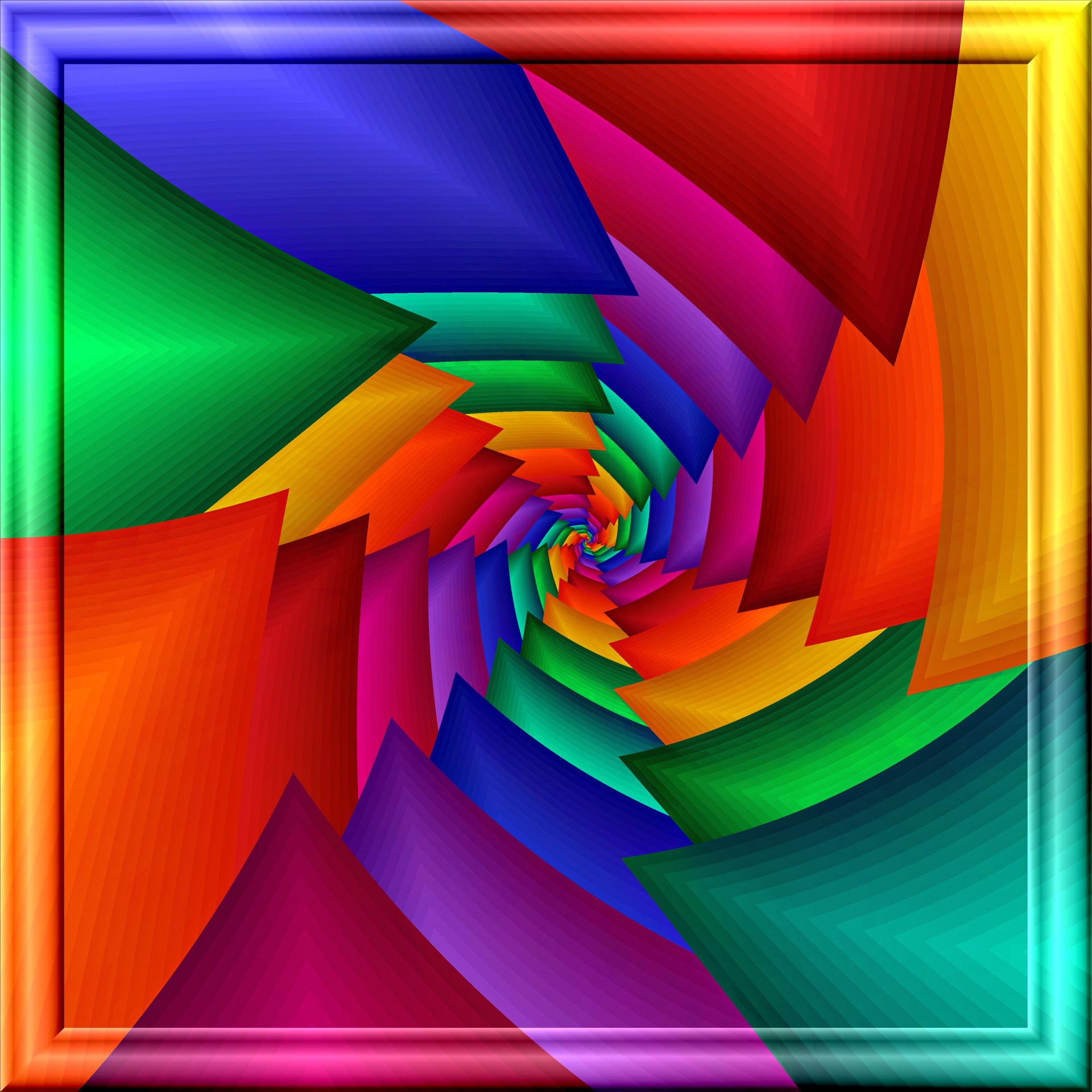 spiral triangles 3d free photo