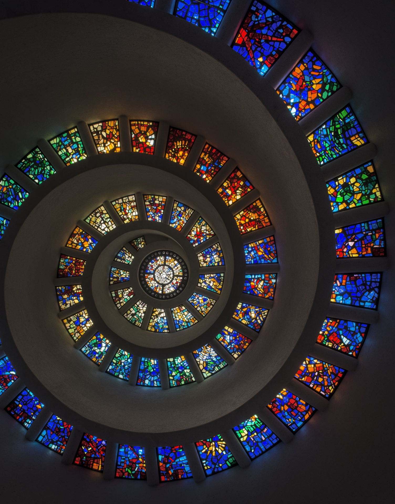 stained glass spiral window free photo