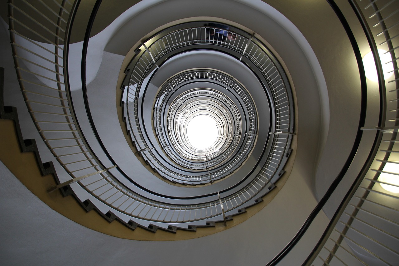 spiral staircase stairs about free photo