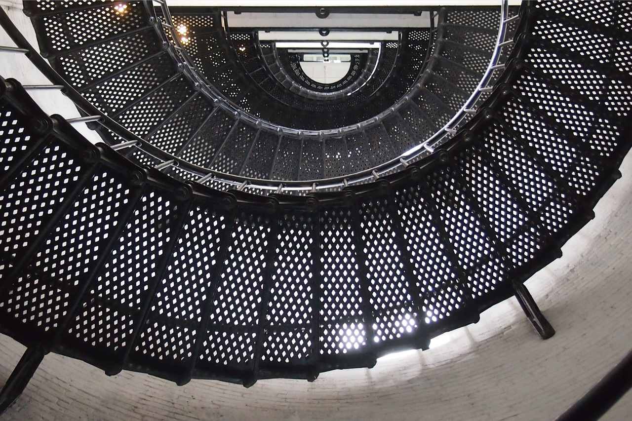 spiral staircase stairs lighthouse free photo