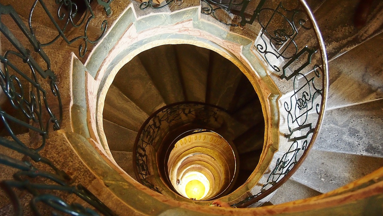 spiral staircase austria architecture free photo
