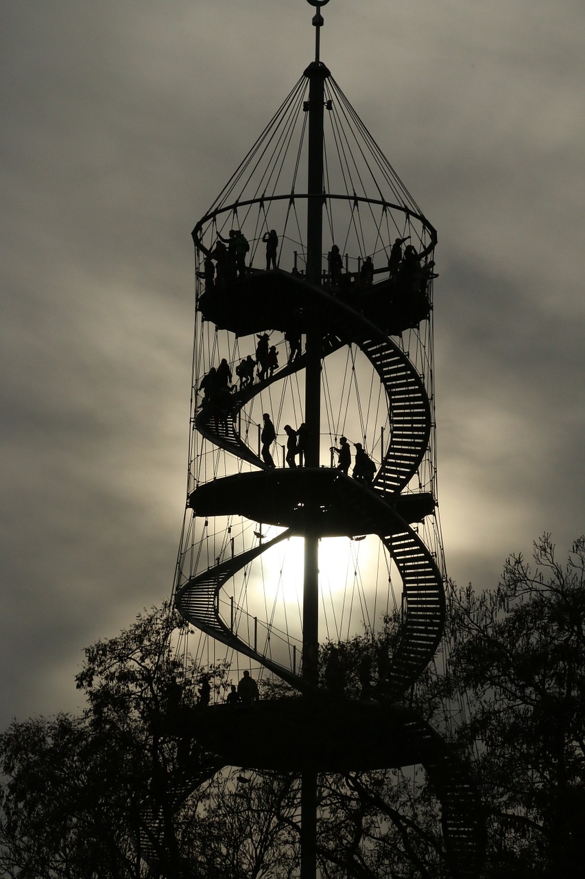 spiral staircase observation tower killesberg free photo