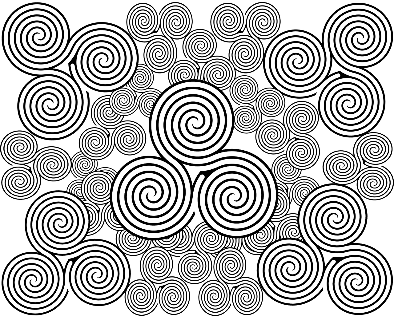 spirals black white free photo