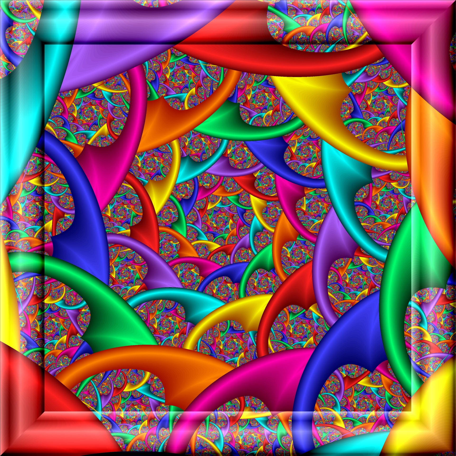 frame color spirals free photo