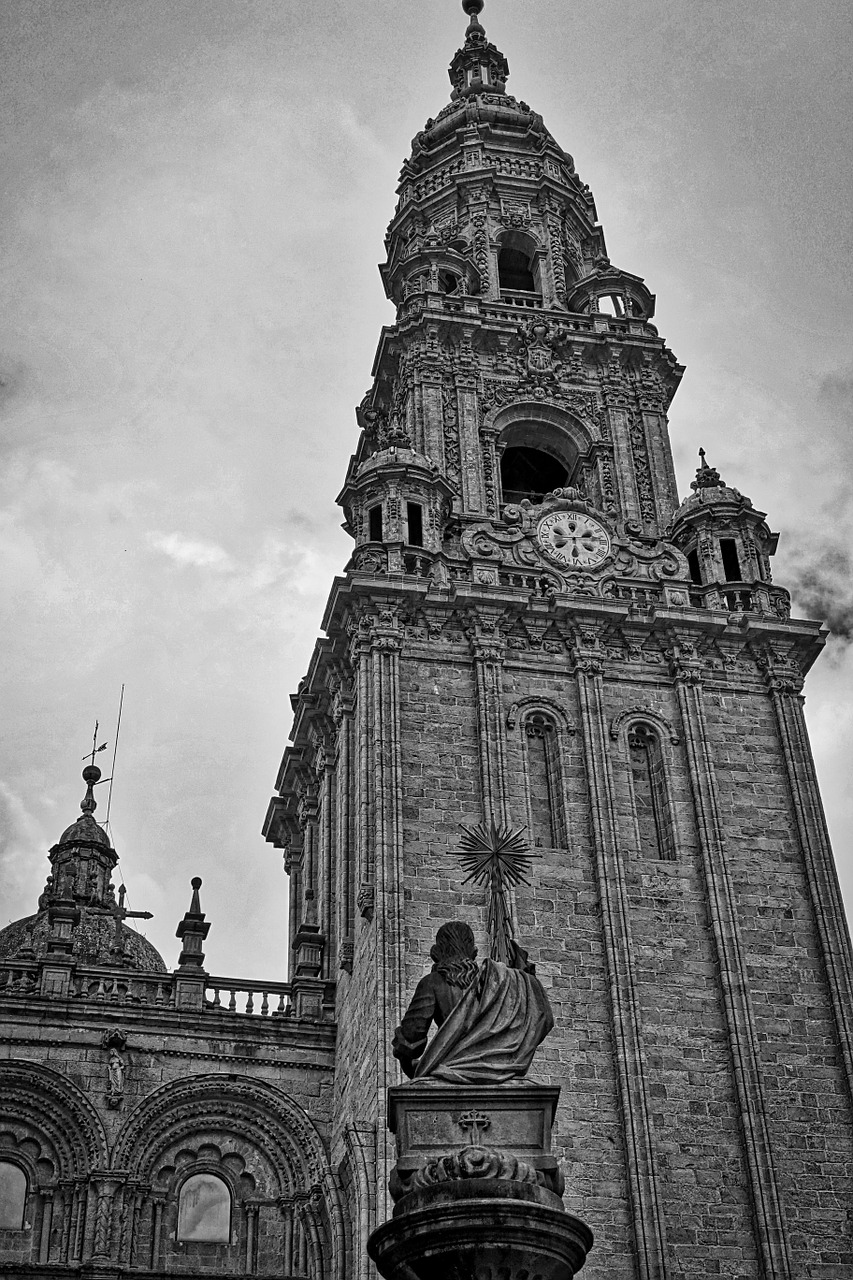 santiago de compostela spire cathedral free photo