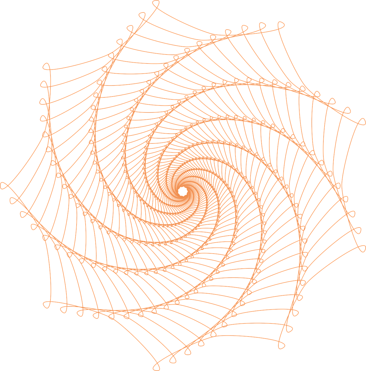 spirograph pattern orange free photo