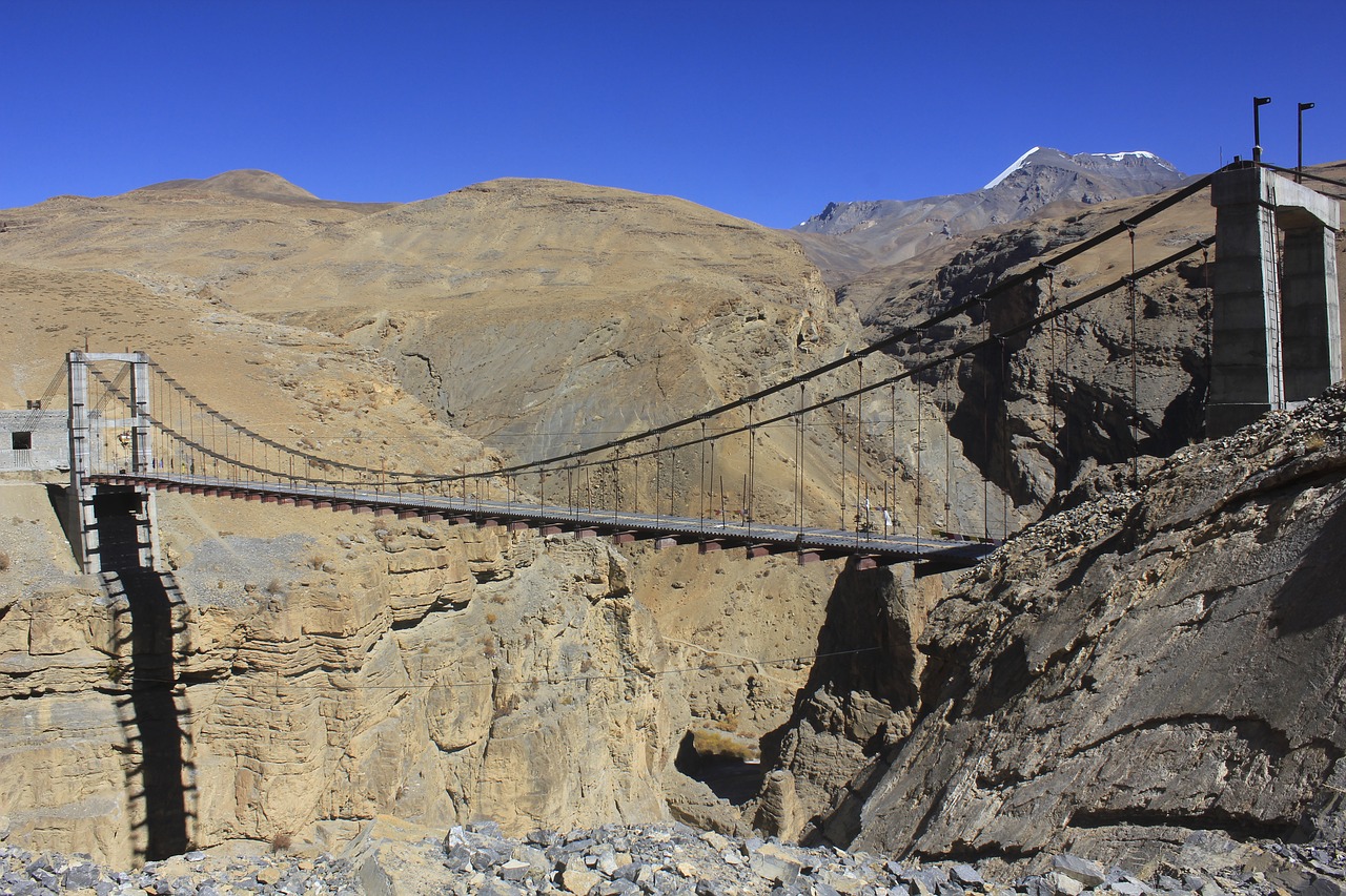 spiti valley  bridge  nature free photo