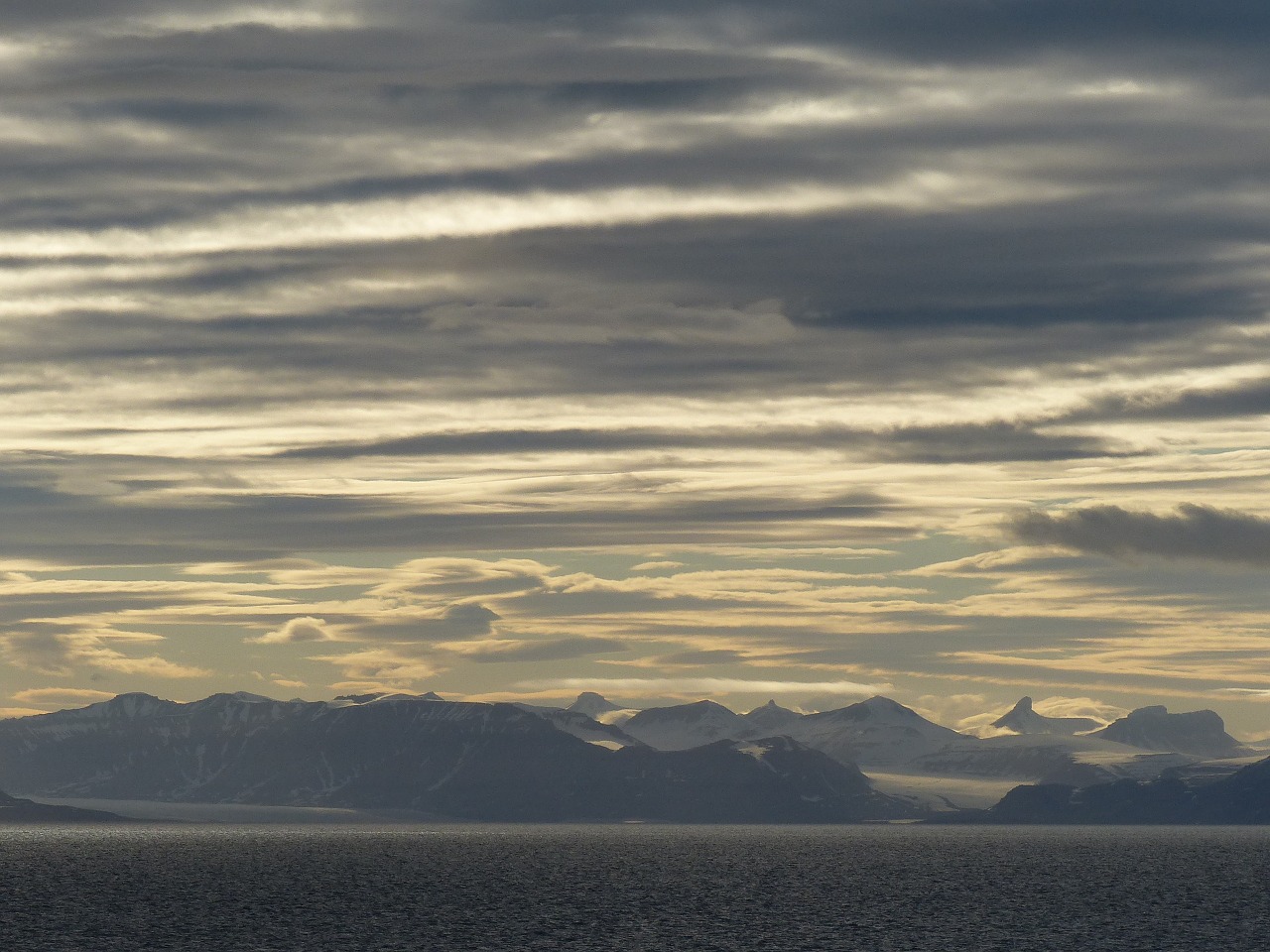 spitsbergen sky sunset free photo