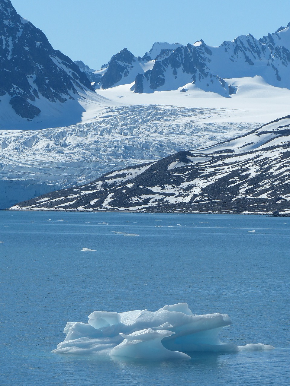 spitsbergen glacier polar region free photo