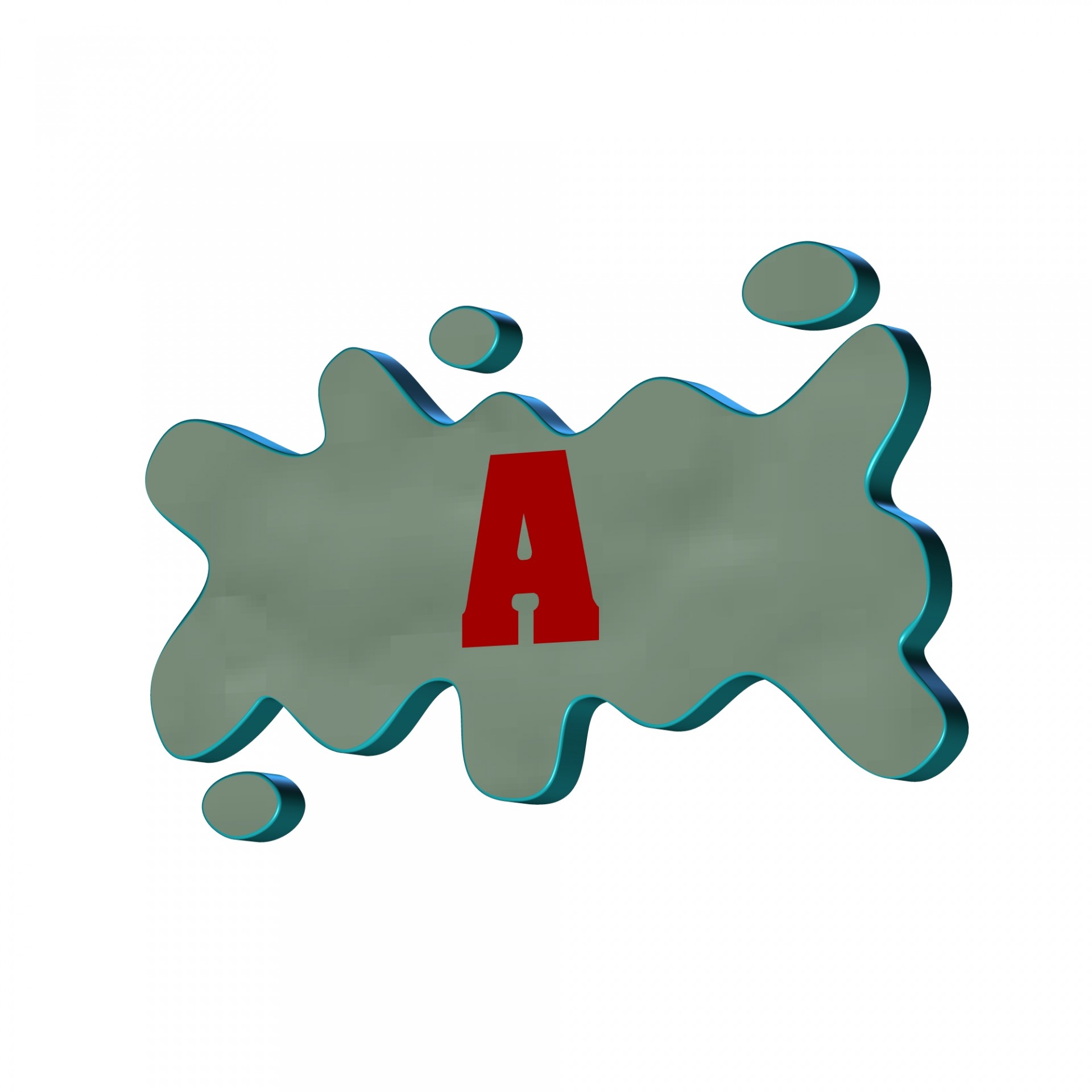 splatter letter a graphic free photo