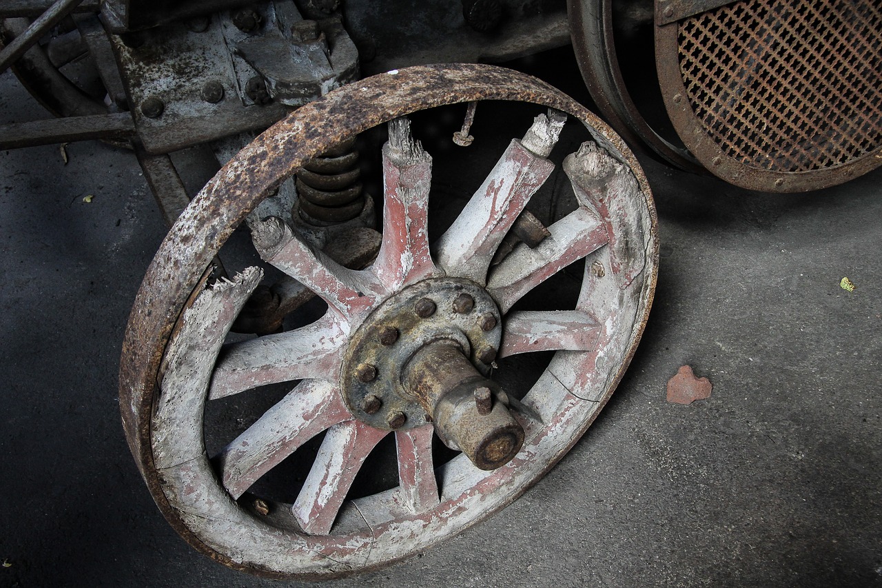 spoke wheel agriculture old free photo