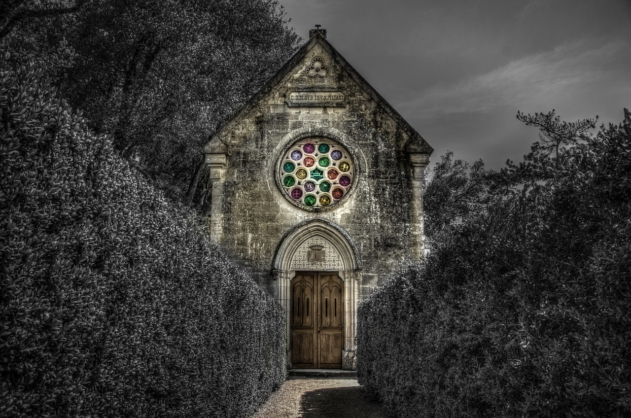 spooky church france free photo