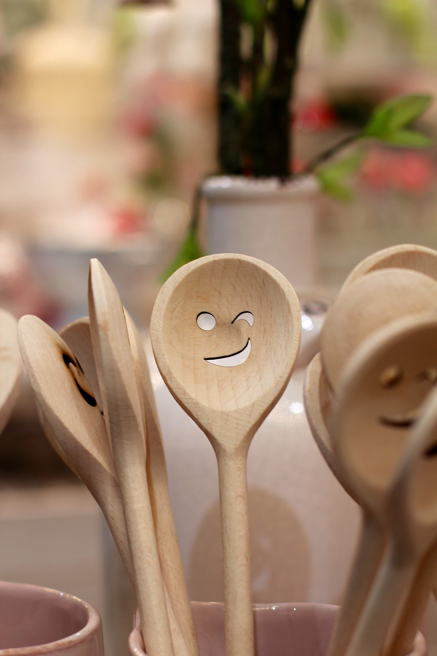 spoon face wooden spoon free photo