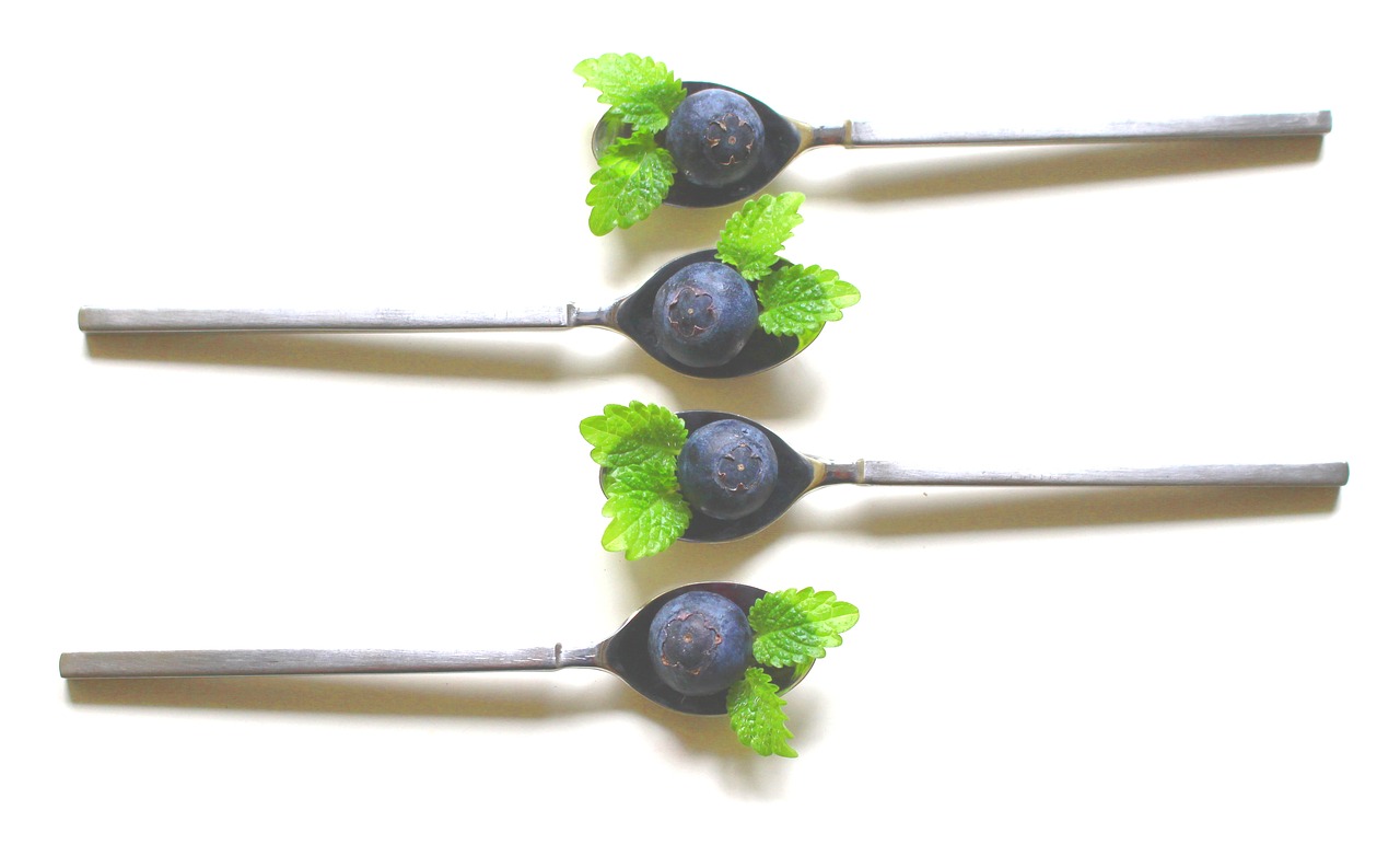 spoon blueberries teaspoon free photo