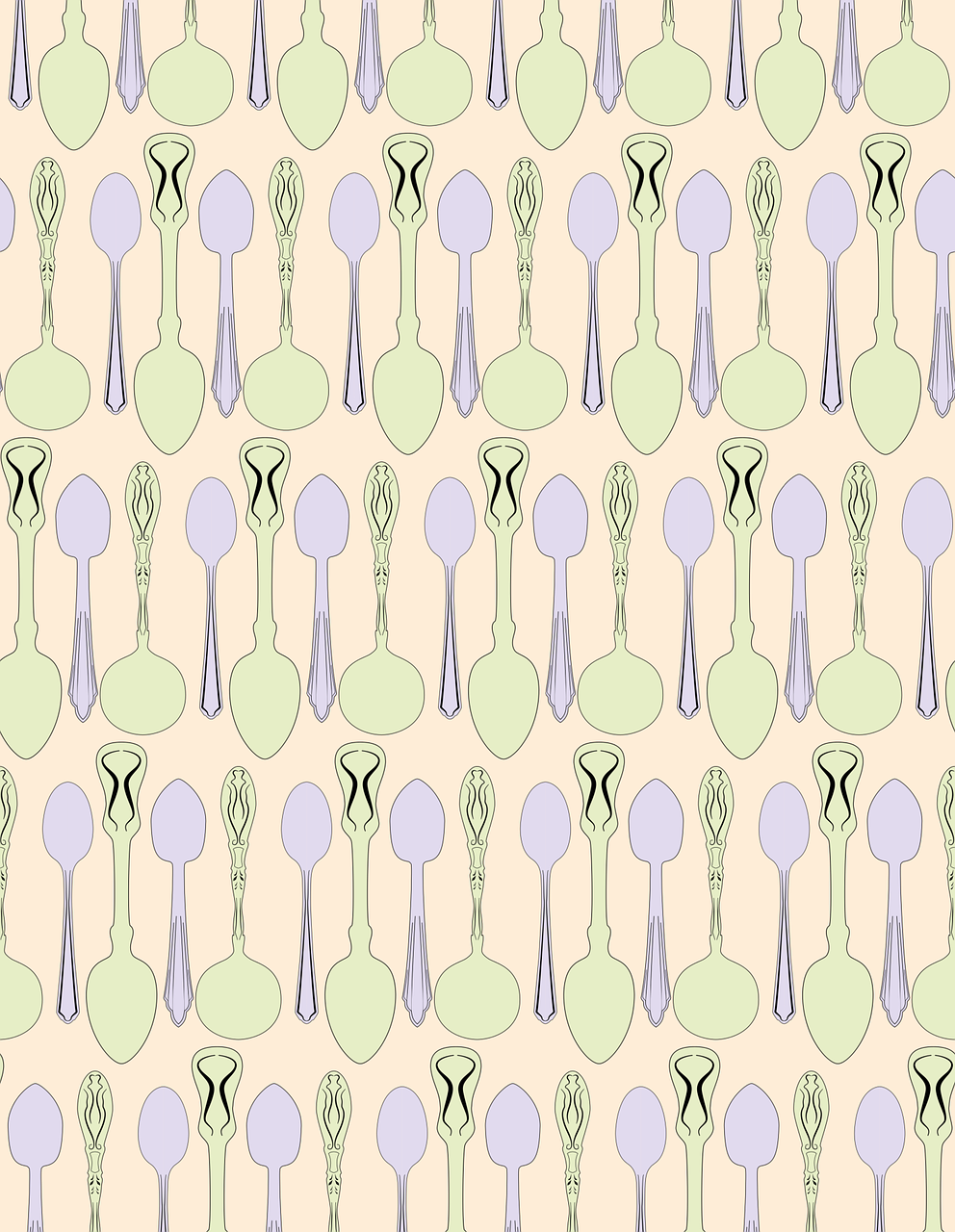 spoon  pattern  illustrator free photo