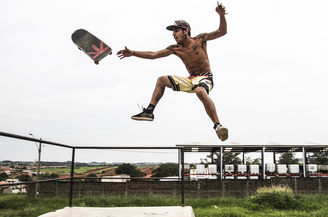 sport skateboard fly free photo