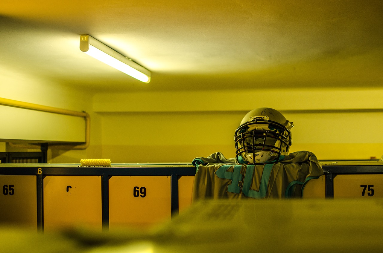 sport changing room american football free photo