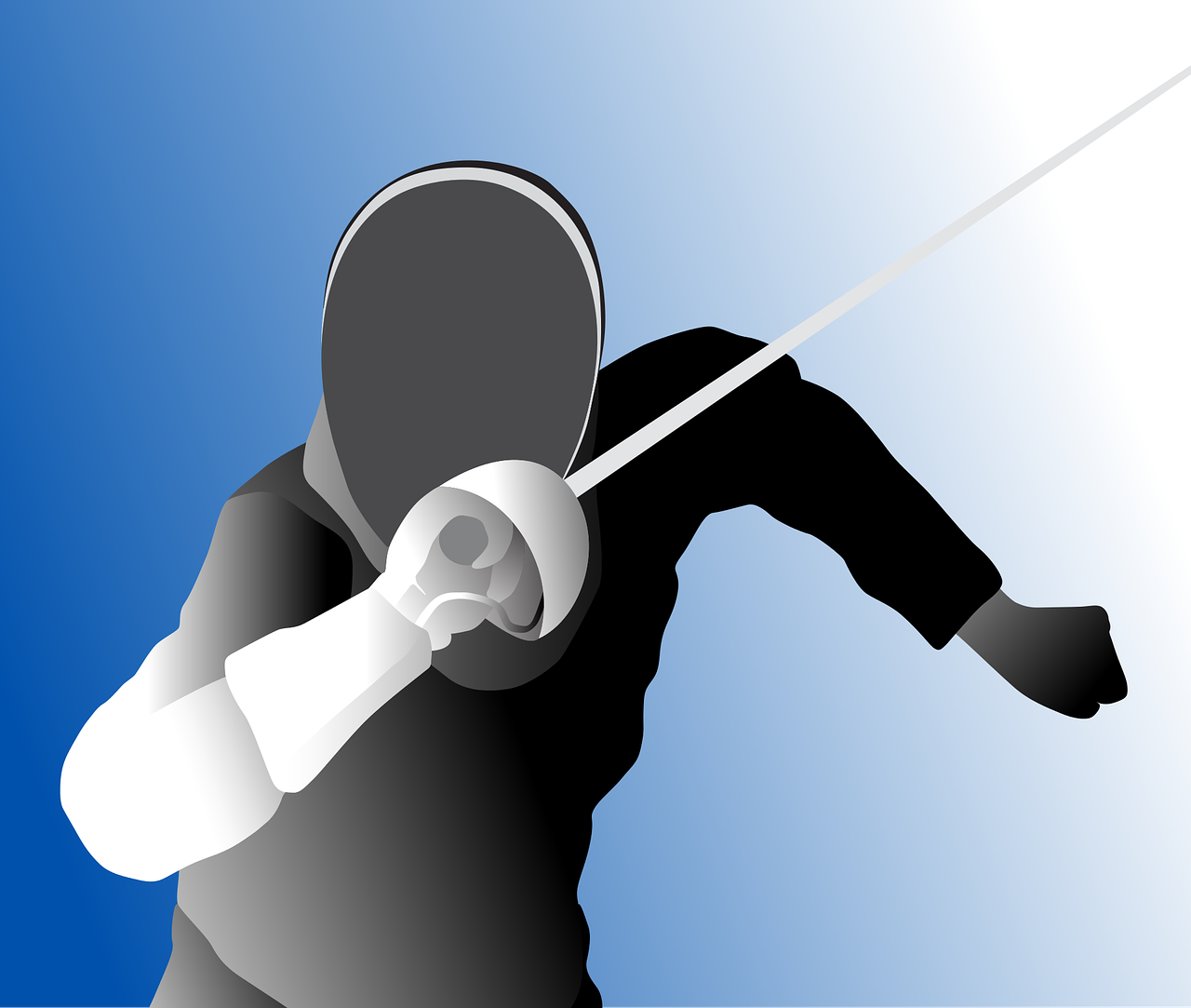 sport fencer fighting free photo
