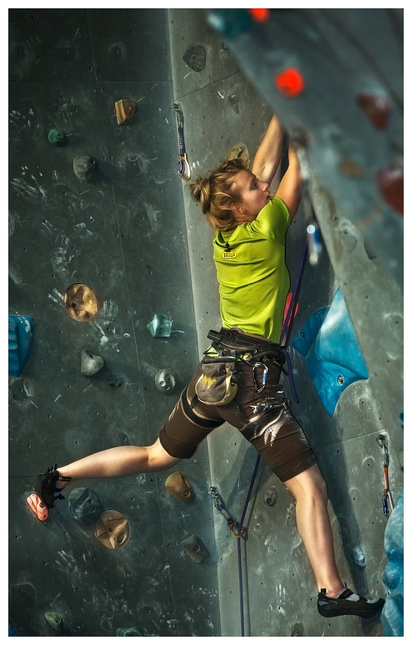 sport climbing wall free photo