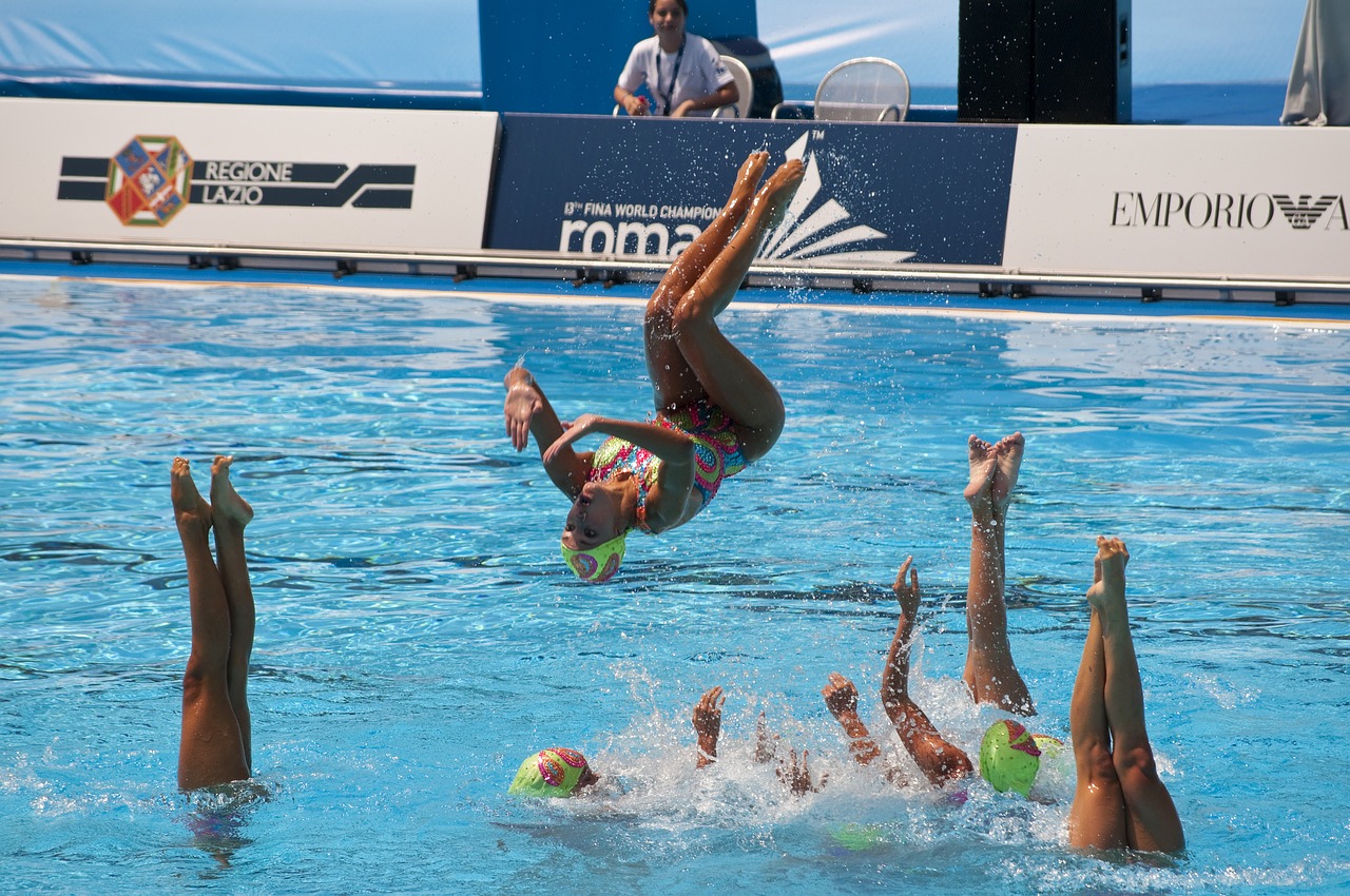 sport swimming synchronized free photo