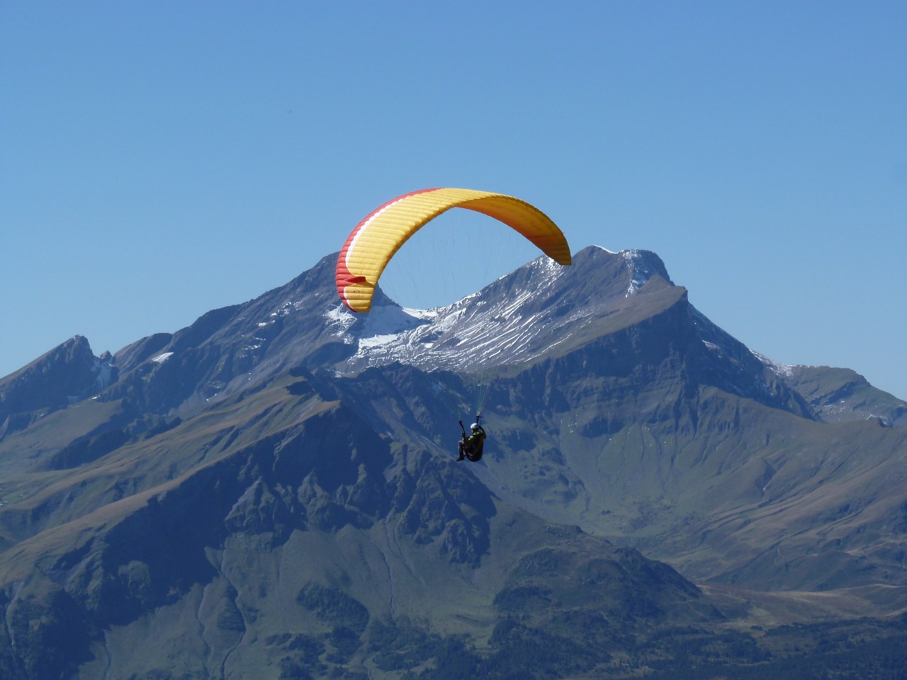 sport paragliding sliding gliding free photo