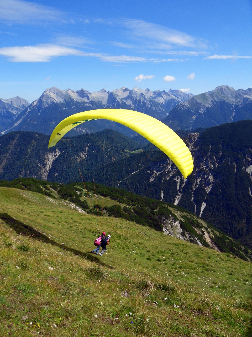 sport paragliding mountain sport free photo