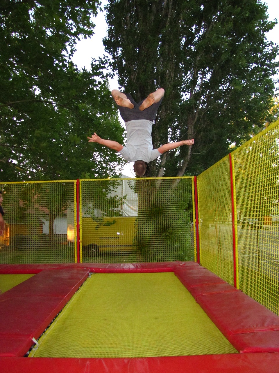 sports trampoline bounce man free photo