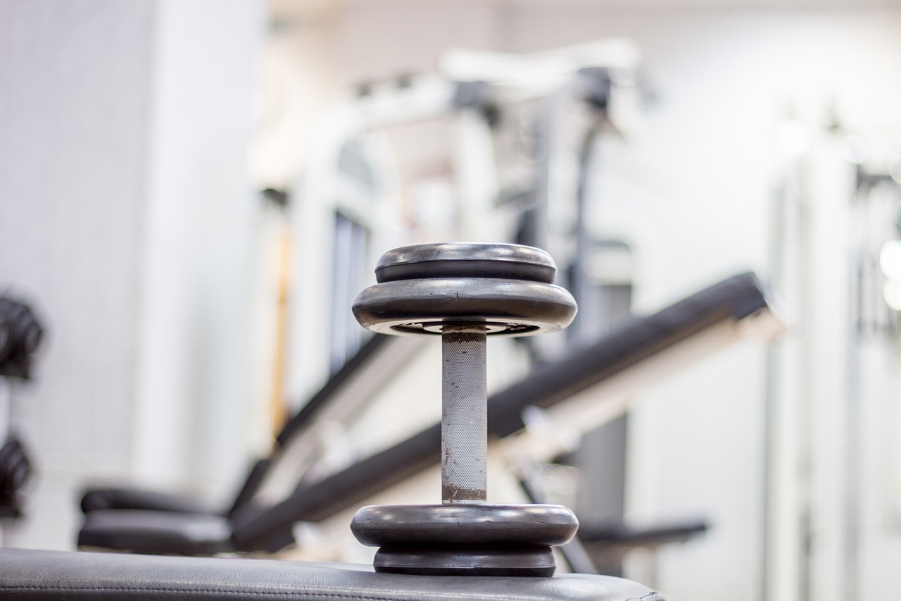 sports gym dumbbell free photo