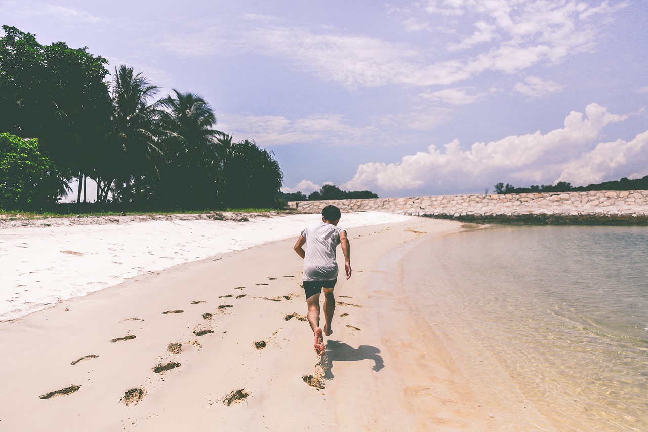 sports running beach free photo