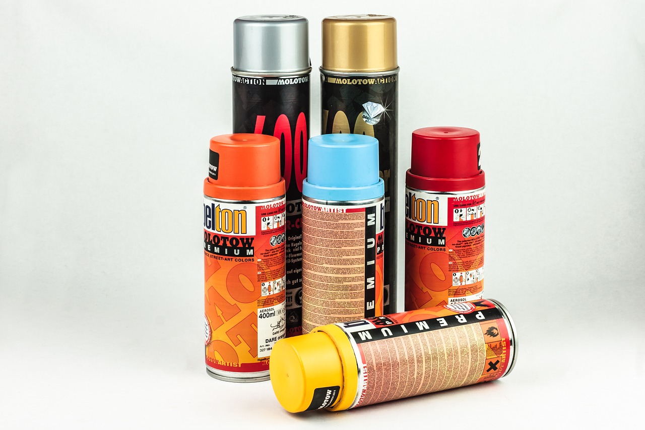 spray cans sprayer colorful free photo