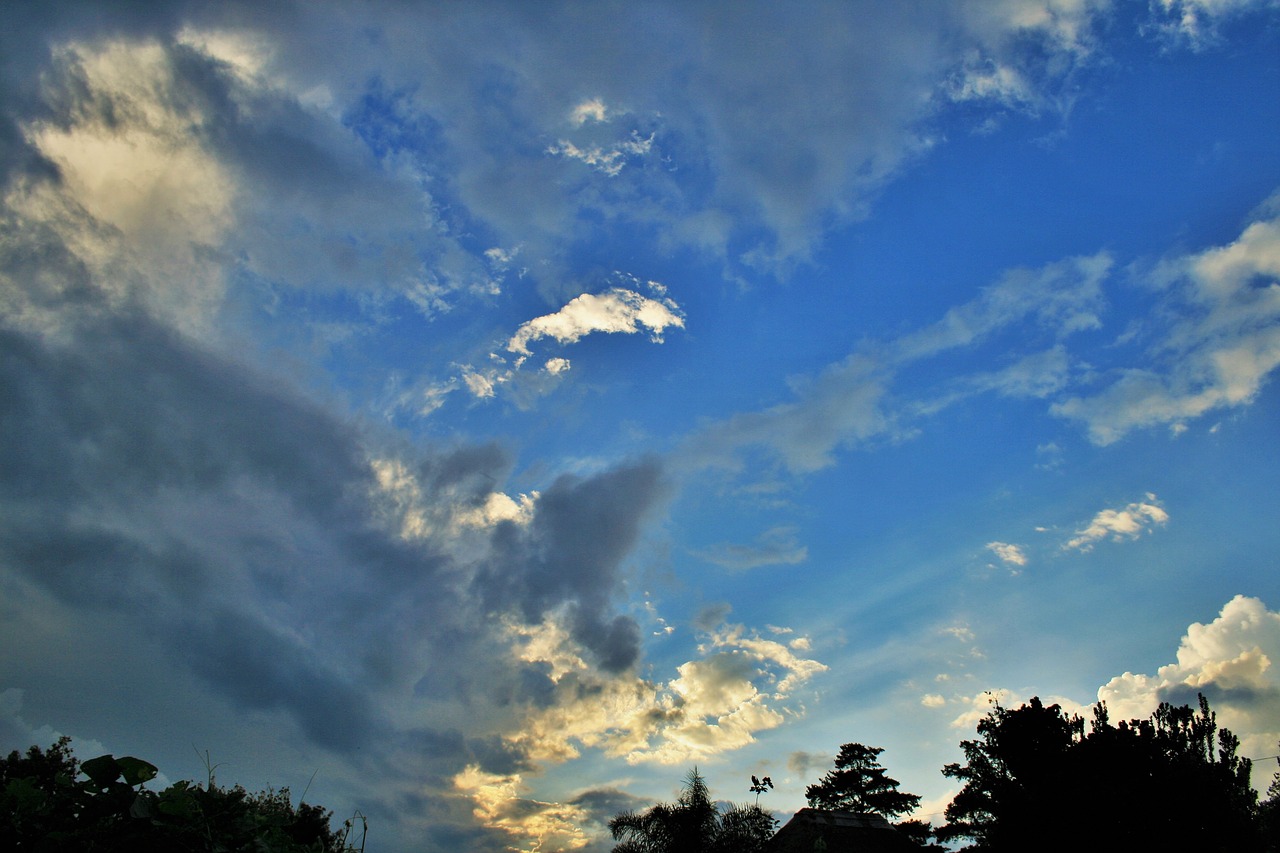 spreading cloud sky blue free photo